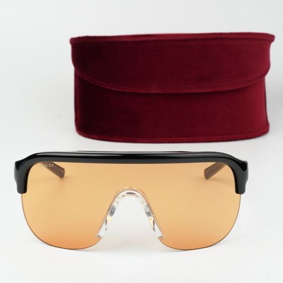 NEW Gucci GG1645S005 Black Orange Unisex Mask Sunglasses GG 1645S